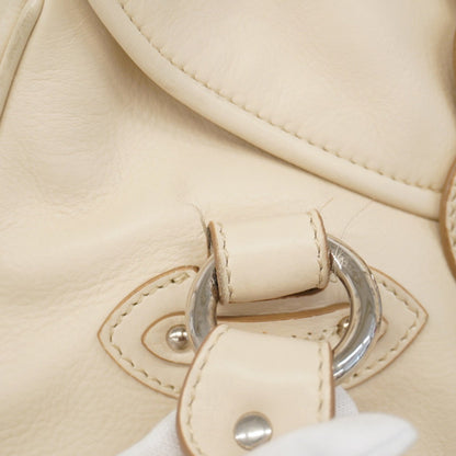 Christian Dior Shoulder Bag Leather White