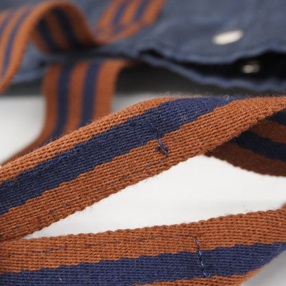 Hermes Herms Foule Tote Canvas Navy Bag