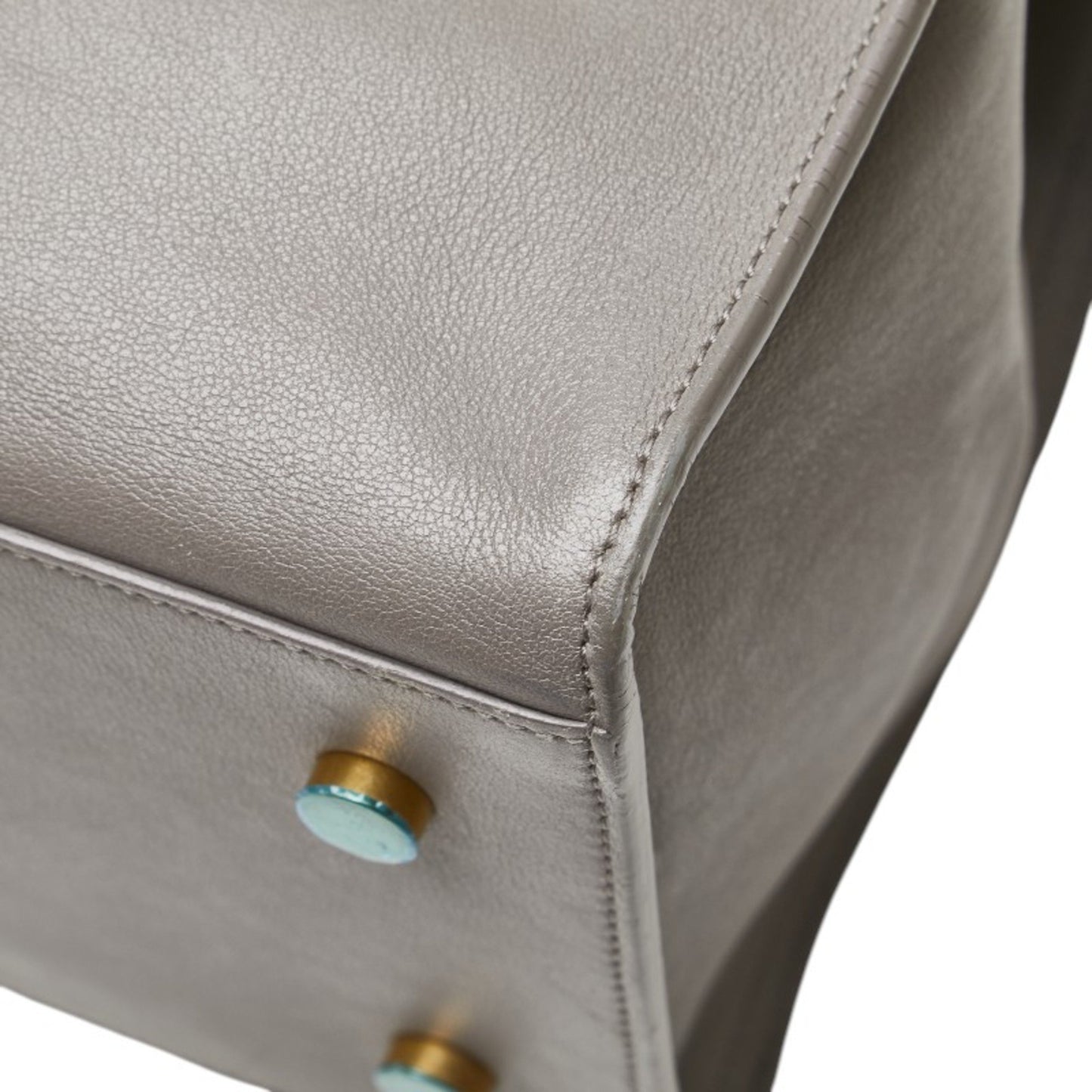 Saint Laurent Cassandra Baby Cabas Small Handbag/Shoulder Bag 2Way 394461 Gray Leather