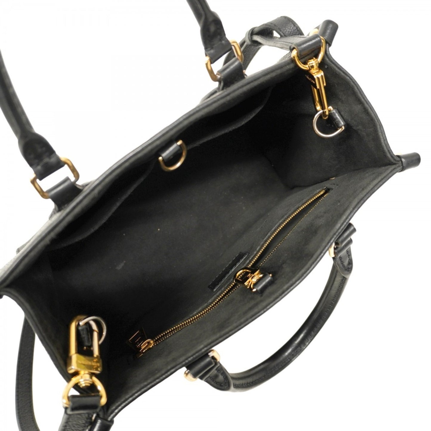 Louis Vuitton Monogram Empreinte On-The-Go Pm Handbag M45653 Noir 2-Way Bag