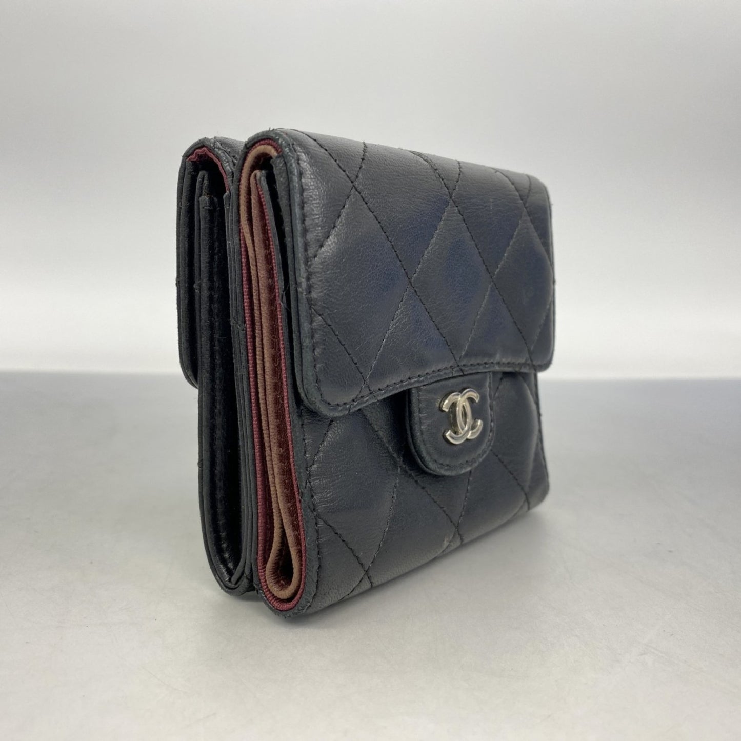 Chanel Matelasse Tri-Fold Wallet In Lambskin