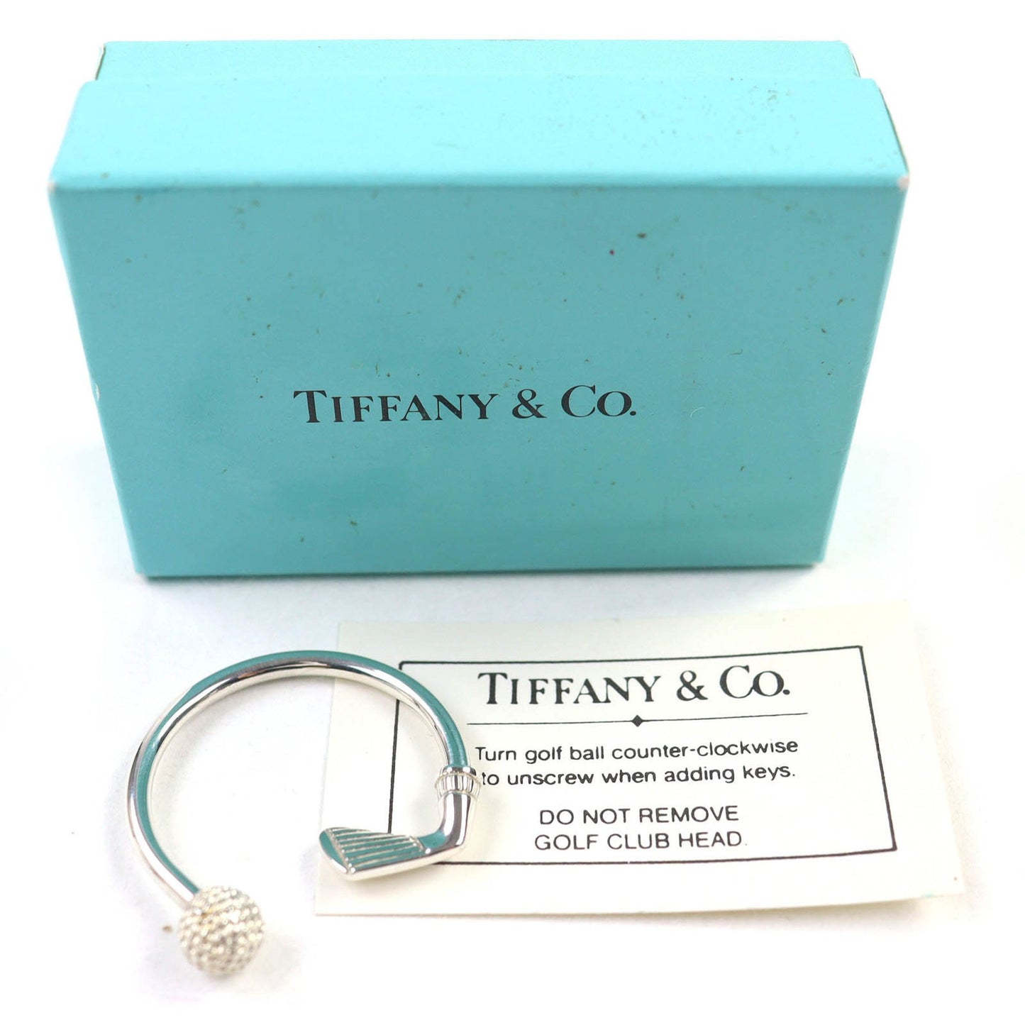 Tiffany & Co. Tiffany Sv925 Golf Motif Key Ring Keychain Silver Weight 9.15G