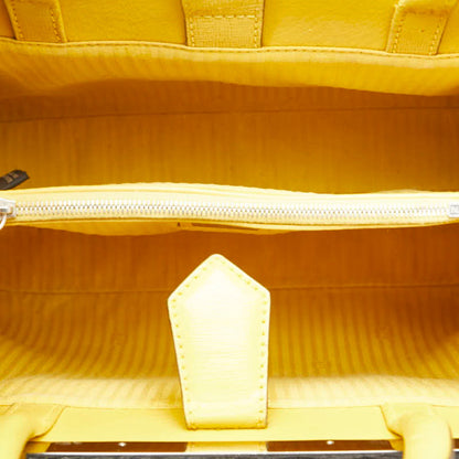 Fendi Petit Toujours Handbag/Shoulder Bag 2Way 8Bh253 Yellow Leather