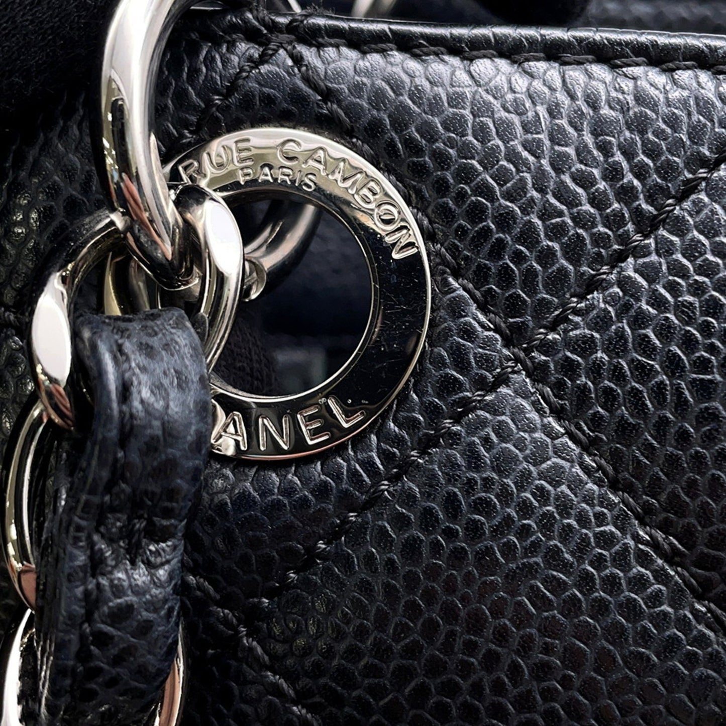 Chanel Matelasse Coco Mark Tote Bag A50994 Shoulder Pst Black