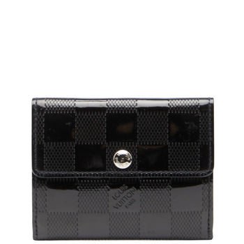 Louis Vuitton Damier Vernis Ludlow Wallet/Coin Case/Business Card Case M92136 Black Patent Leather