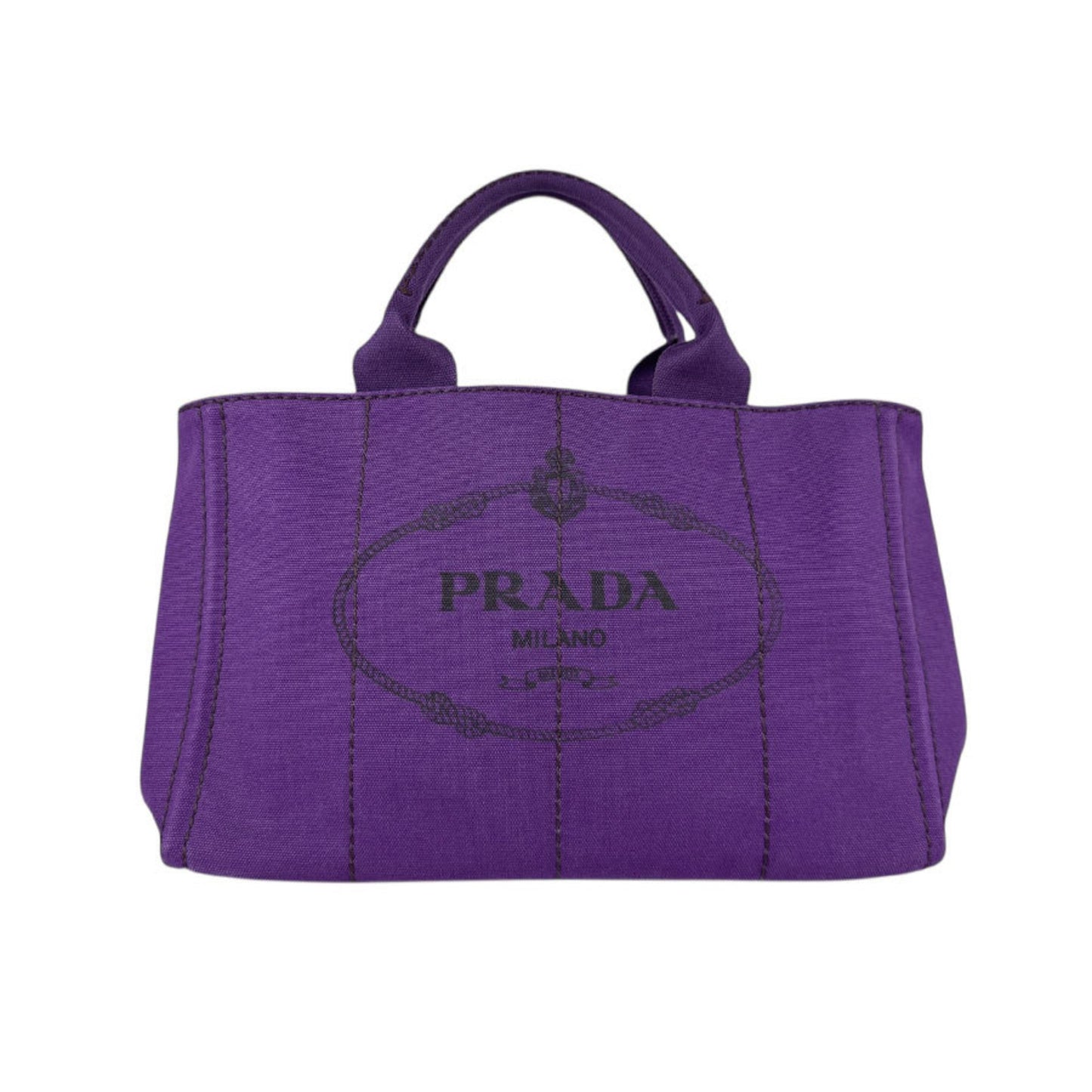 Prada Handbag Shoulder Bag Canapa Canvas Purple