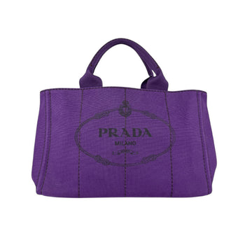 Prada Handbag Shoulder Bag Canapa Canvas Purple