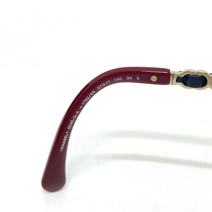 Chanel 5546-Q-A Coco Mark Chain Square Shape Calfskin Sunglasses