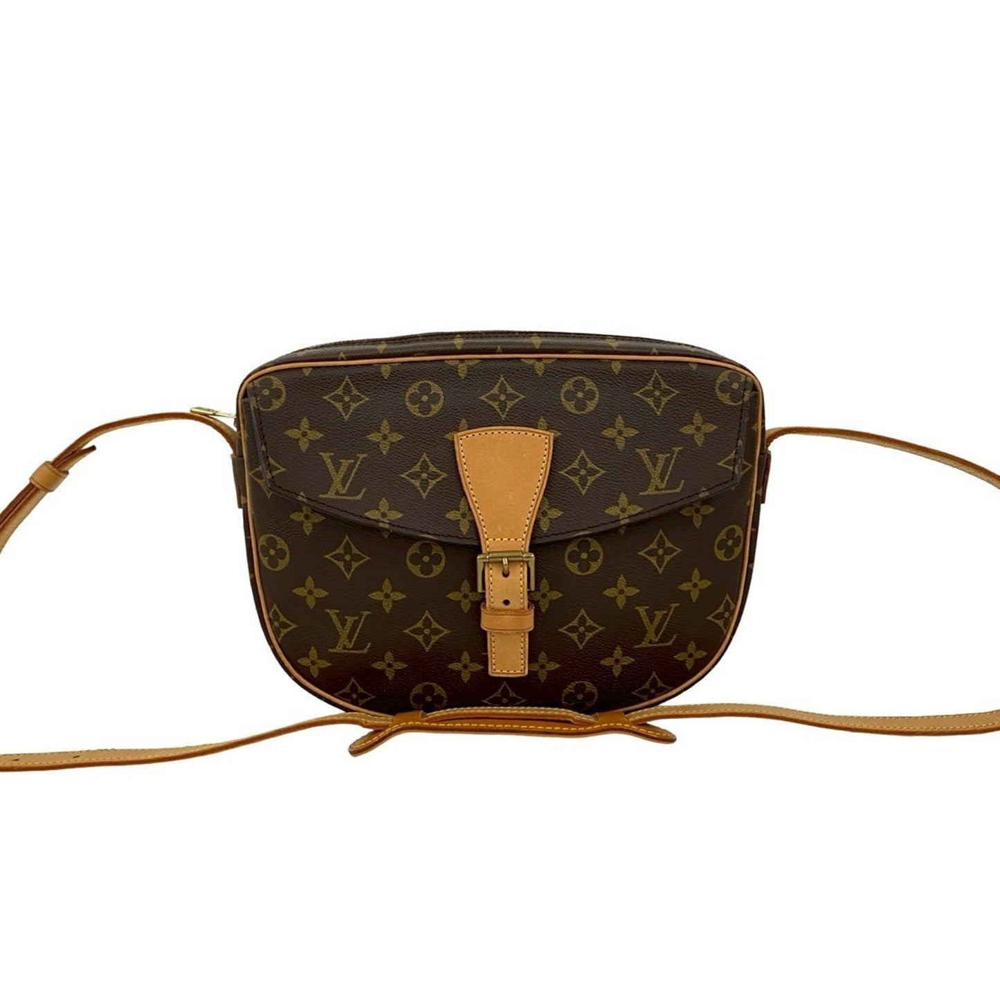 Louis Vuitton Vintage Jeune Fille Mm Monogram Leather Shoulder Bag/Pochette Brown 193-4