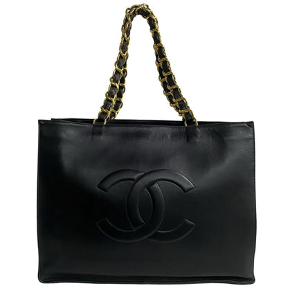Chanel Deca Coco Lambskin Leather Chain Tote Bag