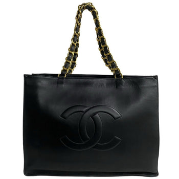 Chanel Deca Coco Lambskin Leather Chain Tote Bag