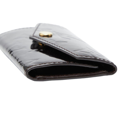 Louis Vuitton Monogram Vernis Multicle 4 Key Case M93517 Amaranth Brown Patent Leather