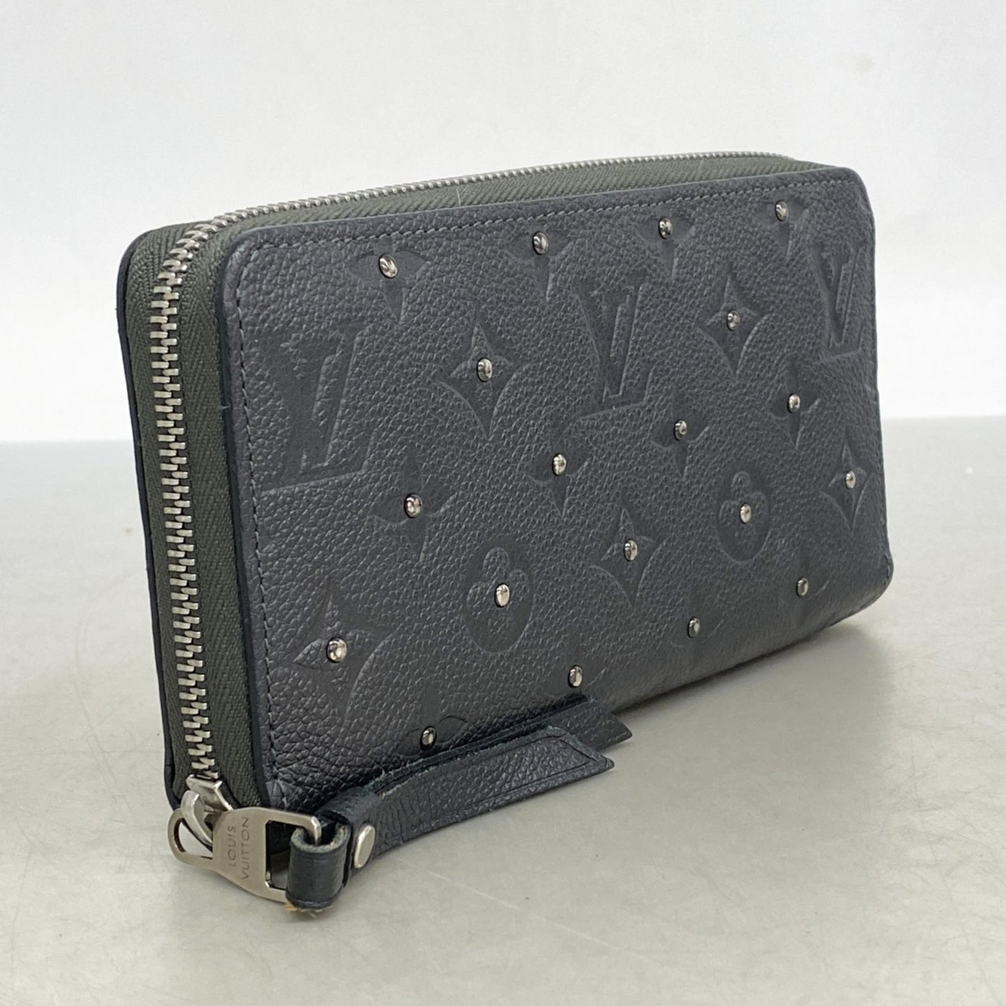 Louis Vuitton Monogram Empreinte Studded Zippy Wallet M61442 Platine