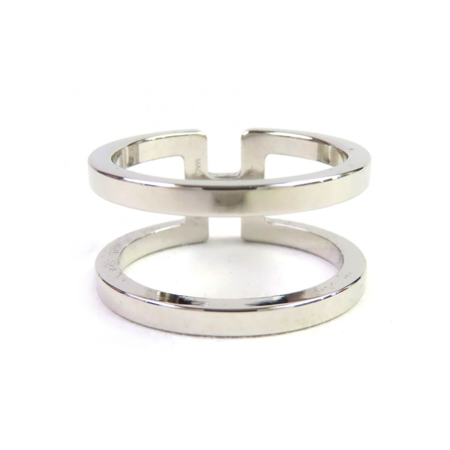 Hermes H. En Long Palladium Scarf Ring