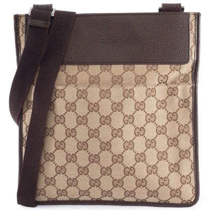 Gucci Gg Canvas Shoulder Bag In Brown