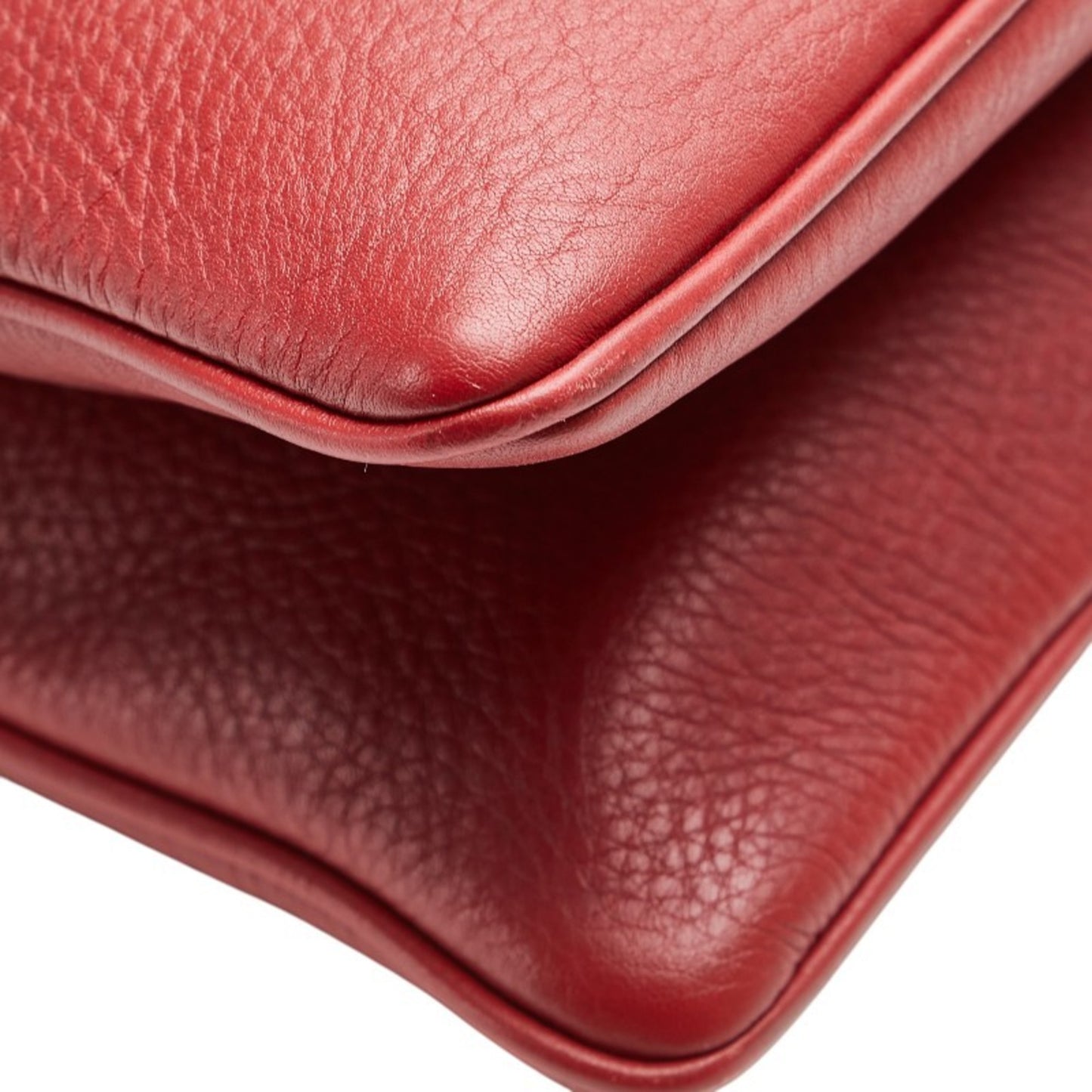 Fendi Selleria Handbag In Red Leather