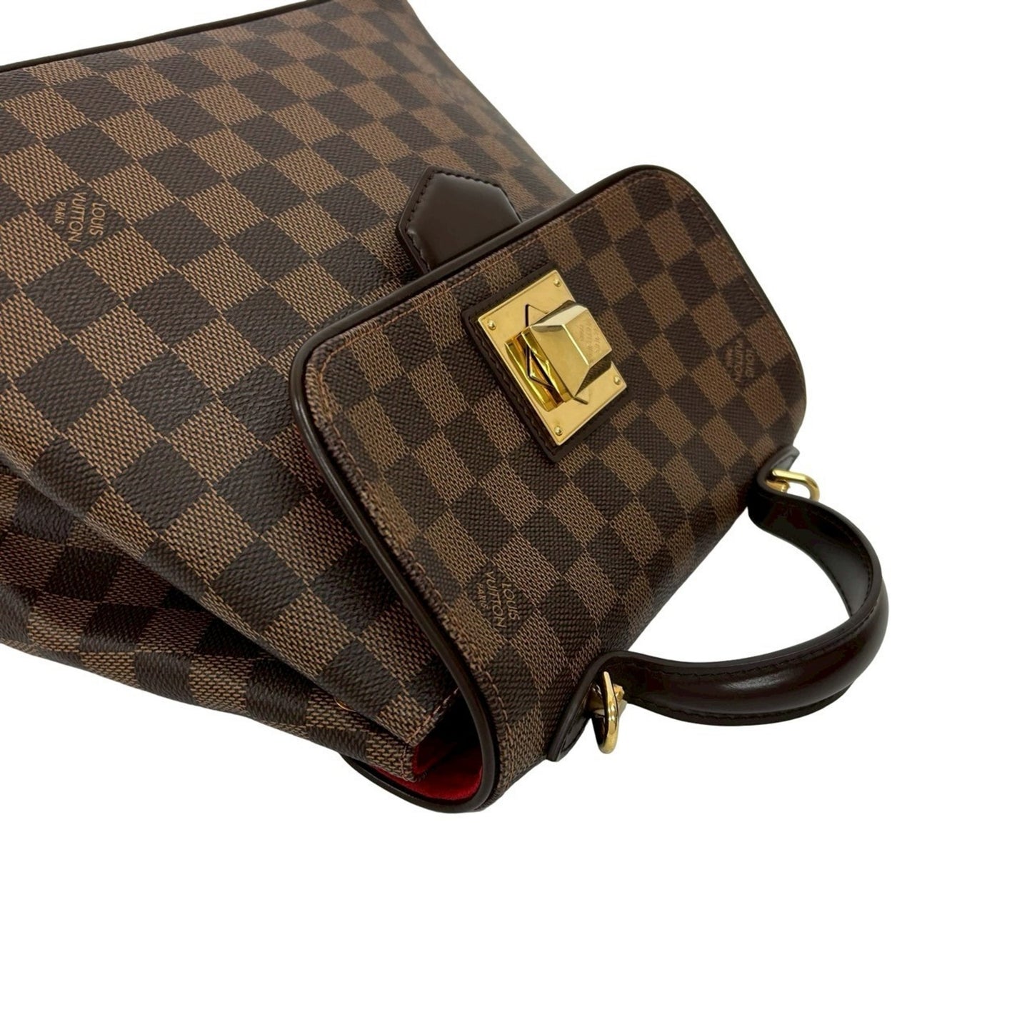 Louis Vuitton Bergamo Pm Damier Leather Turnlock 2-Way Handbag/Shoulder Bag