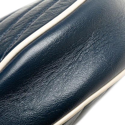 Gucci Gg Marmont Chain Shoulder Bag 550154 Navy Leather