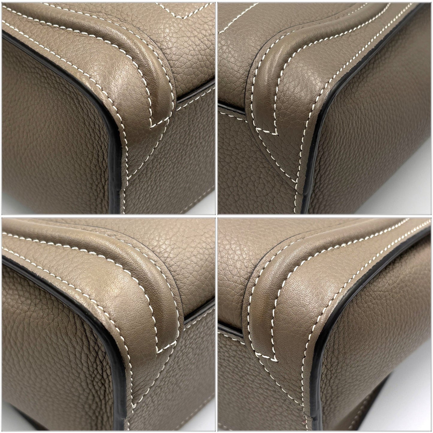 Celine Luggage Nano Shopper Greige Leather Handbag Shoulder Bag