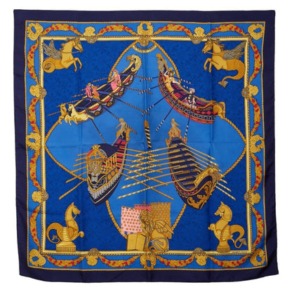 Hermes Herms Carr 90 "Les Bisson De Venice" Sailors' Scarf