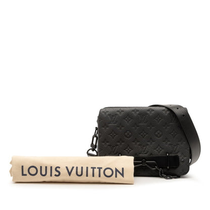 Louis Vuitton Monogram Steamer Messenger Shoulder Bag M57307 Noir Black Leather