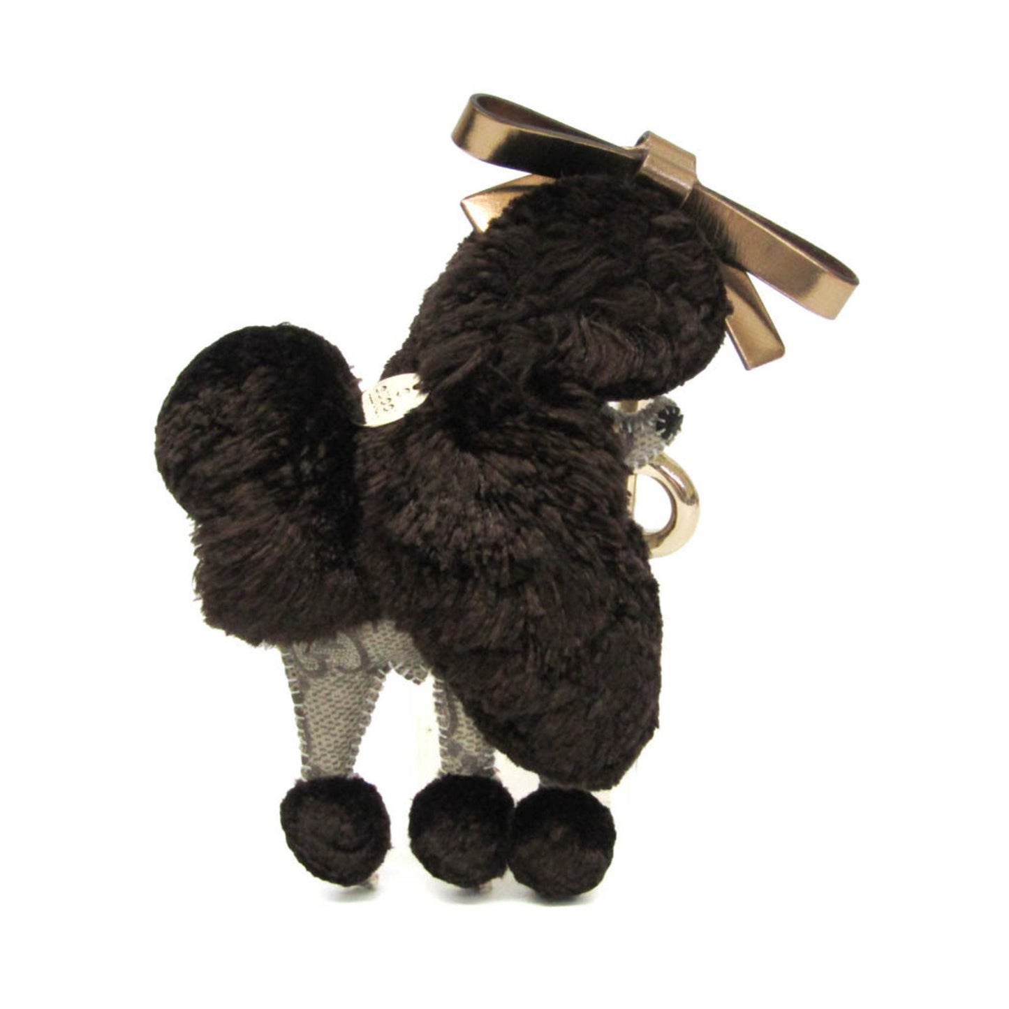 Gucci Gg Supreme Guccioli Poodle Lulu Keyring (Beige