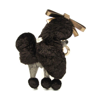 Gucci Gg Supreme Guccioli Poodle Lulu Keyring (Beige