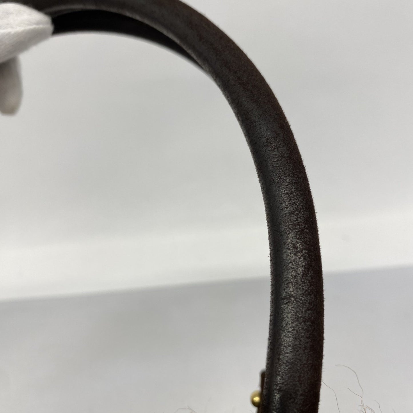 Salvatore Ferragamo Gancini Mohair Brown Handbag