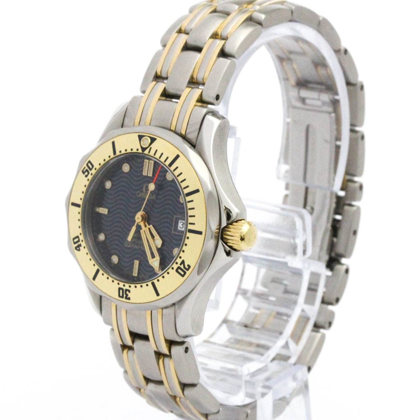 Omega Seamaster Professional 300M 18K Gold Steel Watch 2382.80 Polished