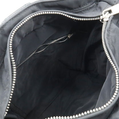 Hermes Acapulco Bandouliere Mm Shoulder Bag Pochette Nylon Leather Black
