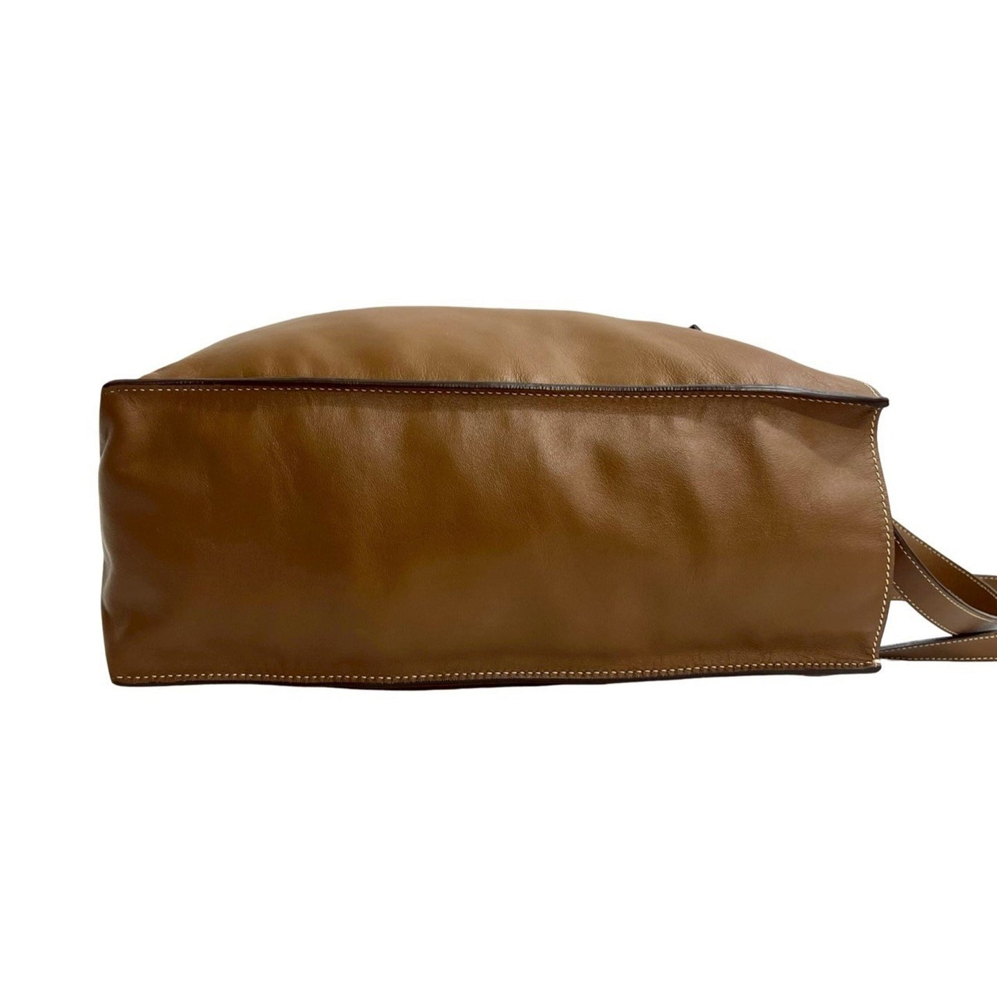 Prada Prada Triangle Logo Leather Tote Bag