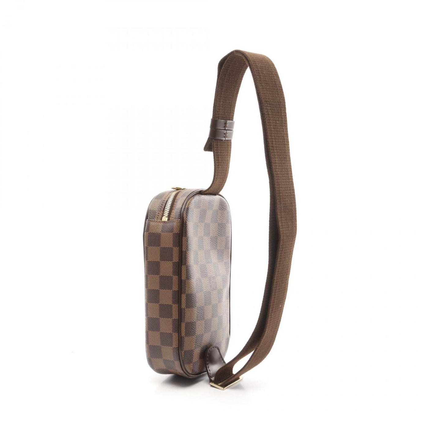 Louis Vuitton Louis Vuitton Pochette Ganjou Damier Ebene Waist Bag Body Coated Canvas Leather