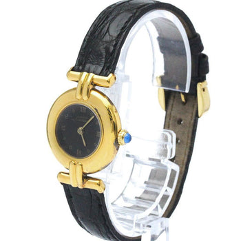 Cartier Must Colisee Gold Plated Leather Quartz