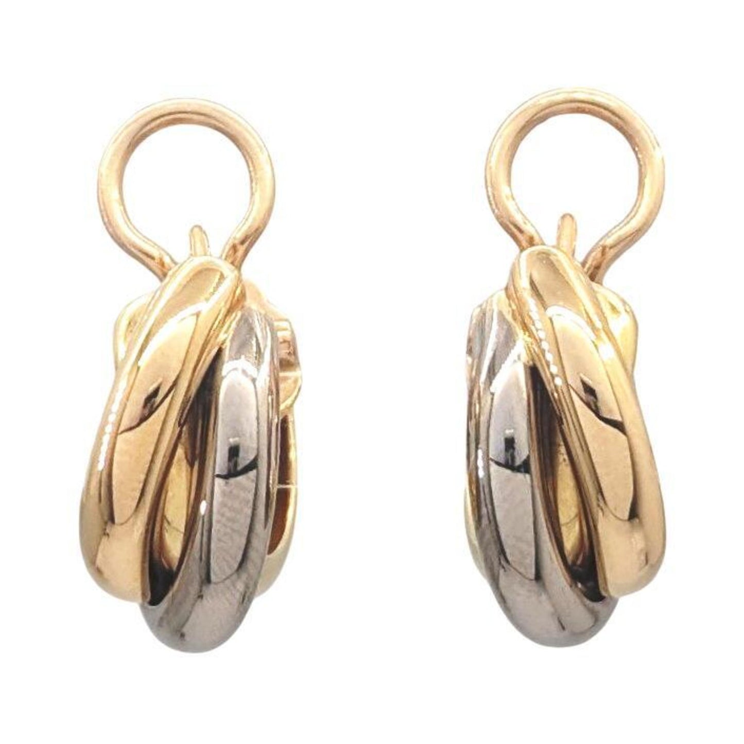 Cartier Trinity Earrings In 18K 750 Yellow Gold