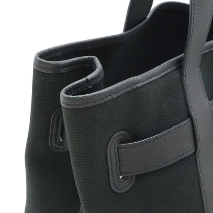 Hermes Hermes Petite Ceinture Mm Tote Bag Handbag Canvas Leather Black ?J Stamp