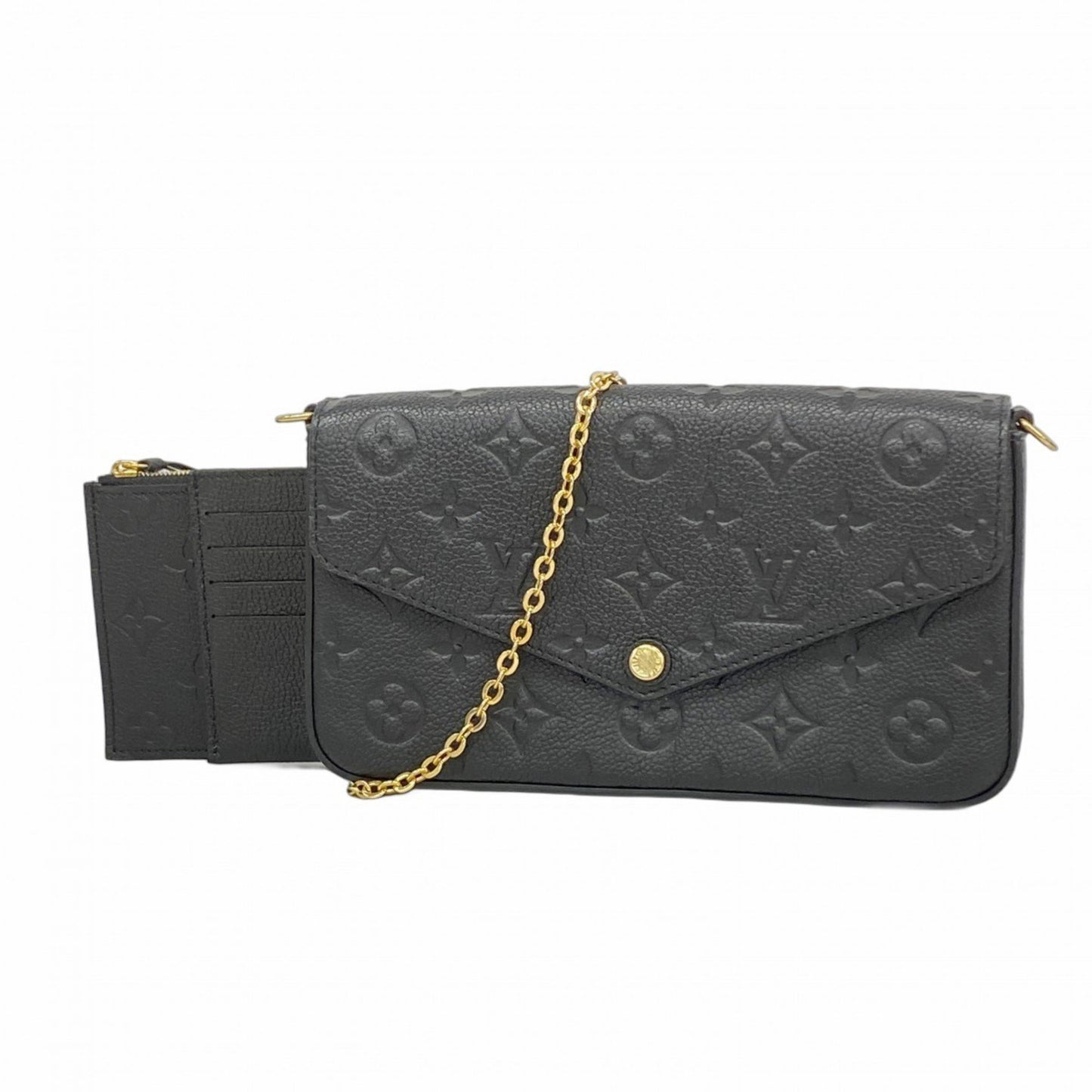 Louis Vuitton Monogram Empreinte Pochette Felicie Shoulder Wallet M82477 Noir