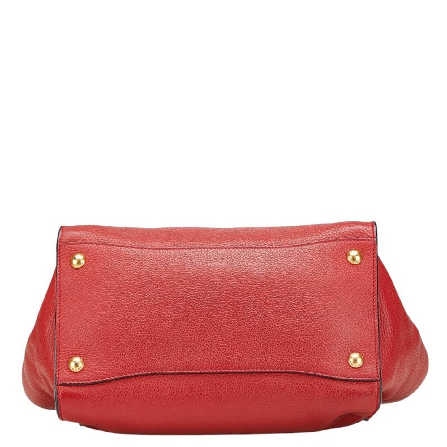 Prada 2-Way Handbag/Shoulder Bag Br5034 Red Leather