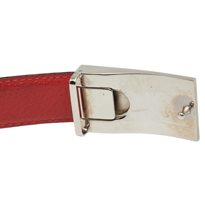 Bvlgari Belt Size: 110 44 Black Red Leather