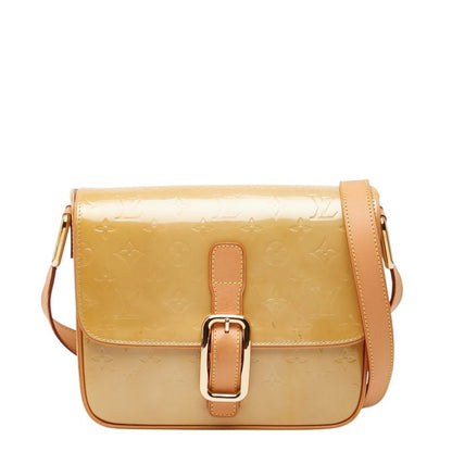 Louis Vuitton Monogram Vernis Christy Gm Shoulder Bag M91147 Beige Patent Leather