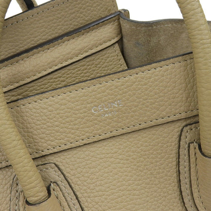Celine Luggage Nano Shopper 189243Dru Leather Dune Bag