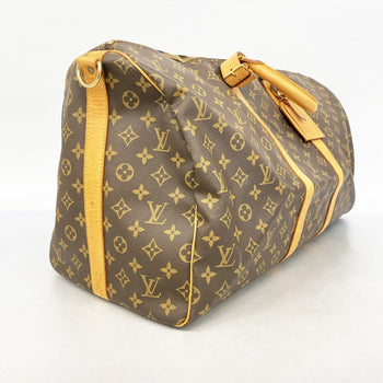 Louis Vuitton Monogram Keepall Bandouliere 55 Boston Bag M41414 Brown