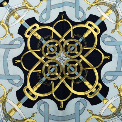 Hermes Herms Carr 42 Eperon D'Or Golden Spur Scarf