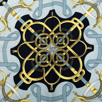 Hermes Herms Carr 42 Eperon D'Or Golden Spur Scarf