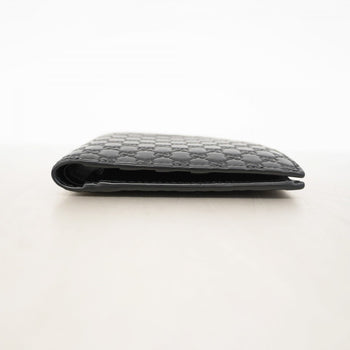 Gucci Micro Guccissima Wallet 150413 Leather Black
