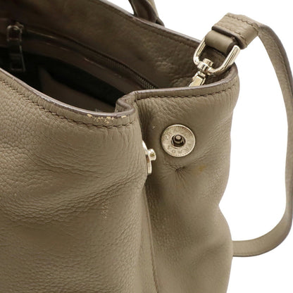 Prada Triangle Handbag/Tote/Shoulder Bag In Leather