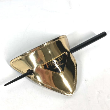Prada 1If004 Hair Triangle Kanzashi Pick Hairpin Leather