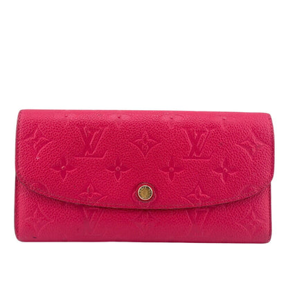 Louis Vuitton Louis Vuitton Wallet M62371 Portefeuille Emily Monogram Empreinte Long Pink