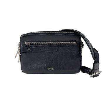 Christian Dior Shoulder Bag Leather Black