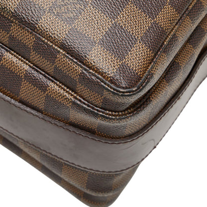 Louis Vuitton Damier Naviglio Shoulder Bag N45255 Brown Leather