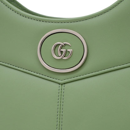 Gucci Petite Gg Small Tote Bag In Green Leather